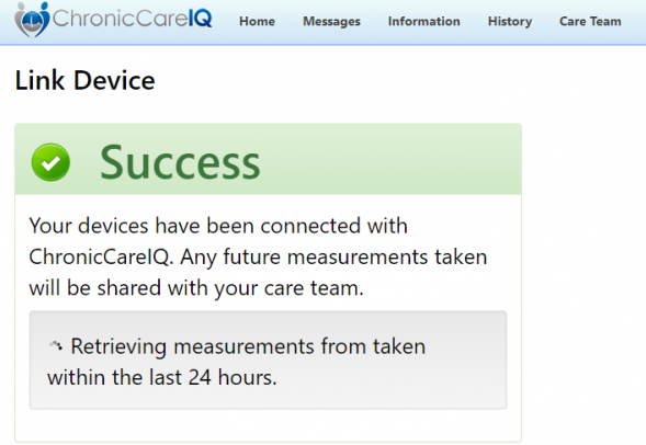 Link IHealth Device To ChronicCareIQ Patient Help Link IHealth Device To ChronicCareIQ Patient Help